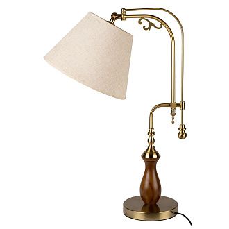 Настольная лампа 64 см, Loft IT Elaine 10569T Dark wood, коринчевый