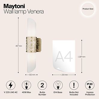 Бра Maytoni House 3 H260-02-N латунь