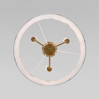 Светильник 38*38*69 см, 3*E14*40W, Eurosvet Brume 60174/3, латунь, a069023
