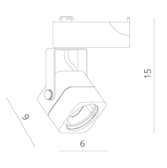 Трековый светильник Arte Lamp Linea A1314PL-1WH, белый, 15x9x6см, GU10, max 50Вт