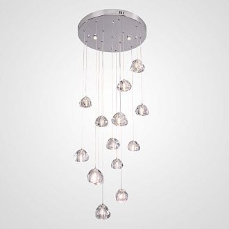 Подвесная люстра METEORA 14 50*50*250 см, 14*G4*20W, ImperiumLoft METEORA01, Чёрный