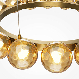 Подвесной светильник 60*60*310 см, LED, 32W, 3000К, Maytoni Ambre MOD331PL-L32BS3K латунный