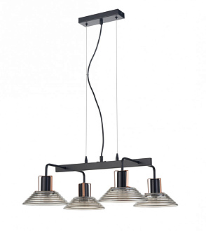 Подвесной светильник 50*54*100 см, 4*E27 черный, медь Vele Luce Intrigo VL5822P04