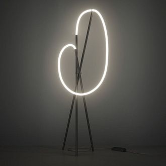 Торшер с диммером 45*45*162 см, LED*36W, 3000K, Maytoni Crochet MOD369FL-L36B3K, черный