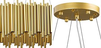 Подвесная люстра Brubeck Delightfull 100 OVAL 100*30*36 см, 25*G9*40W, ImperiumLoft 40.2785, Золотистый