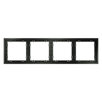 Рамка пластиковая Voltum S70 на 4 поста, титан пластик Soft touch VLS100406