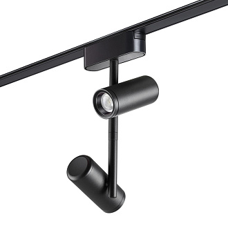 Трековый светильник 11,5*4,2*24,1 см, LED*1*2*8W, 4000 К, Novotech 359106 Smal Shino, черный