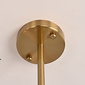 Люстра на штанге TORCHE DE VERRE Linear Chandelier 12 139*45*50 см, 12*G9*40W, ImperiumLoft 40.1548, Латунь