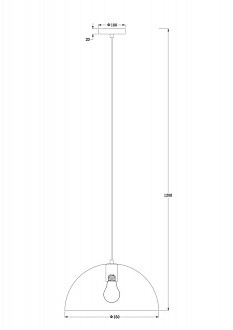 Светильник 35 см, Freya Eleon FR5218PL-01BS, латунь
