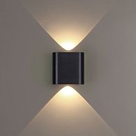 Настенный светильник 11 см, 2W, 3000K, Odeon Light Hightech Magnum 7191/2WL, черный
