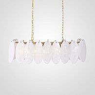 Люстра на штанге Angel Style Italian Murano Glass Rectangle L100 100*38*85 см, 8*LED*40W, ImperiumLoft 40.252, Латунь
