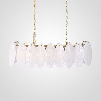 Люстра на штанге Angel Style Italian Murano Glass Rectangle L100 100*38*85 см, 8*LED*40W, ImperiumLoft 40.252, Латунь