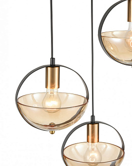 Подвесной светильник  35*142 см, 3*E27 черный, золото Vele Luce Broadway VL5362P23