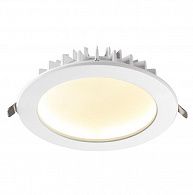 Светильник LED 18 см, 20W, 3000K, NovoTech SPOT GESSO 358807, белый, вр 16 см