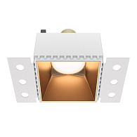 Светильник 13 см, Technical DL051-01-GU10-SQ-WMG, золото, вр 8 см