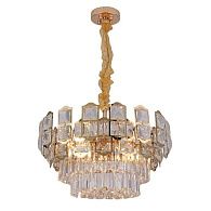 Люстра 50*50*71 см, 8*E14 Gerhort G21076/8FGD, Золото;Прозрачный