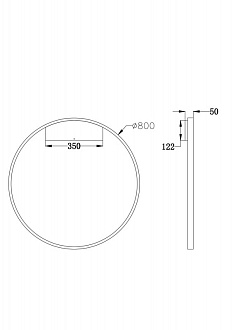 Бра 80 см, 51W, 4000K, Maytoni Rim MOD058WL-L50W4K, белый