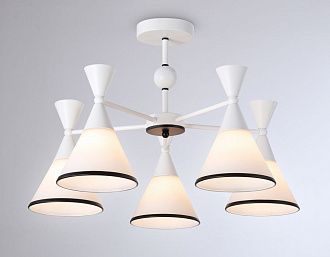 Подвесной светильник **25-38 см, 5*E27*60W, K, Ambrella Light Traditional TR3165, белый, черный