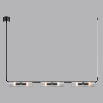 Подвесной светильник 7*115*120 см, 6*G9 Lumion TORONTO 6561/6 черный, прозрачный