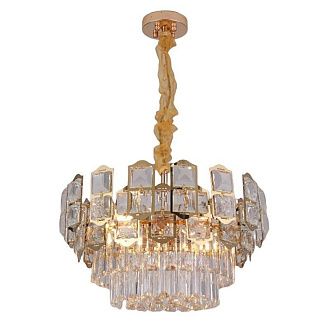 Люстра 50*50*71 см, 8*E14 Gerhort G21076/8FGD, Золото;Прозрачный