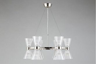 Подвесная люстра 65*70-160 см, 12*E14, 40W, Aployt Elinor APL.801.13.12, хром