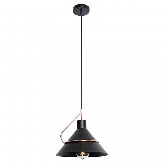 Подвесной светильник lussole LGO LSP-8265 черный, диаметр 25 см