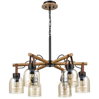 Подвесная люстра  67*99 см, 6*E27 черный Vele Luce Calma VL2122L06