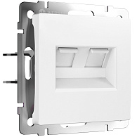 W1181161 Розетка двойная Ethernet RJ-45, белый матовый Werkel, 4690389192272