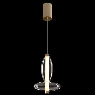 Светильник 18 см, 10W, 3000K, Crystal Lux QUASAR SP10W LED TRANSPARENT, золото