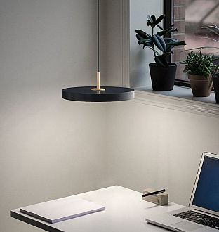 Светильник DZN-45610 ЧЕРНЫЙ+ЗОЛОТО D300/H1200/1/LED/./4000K , аналог (Umage, Asteria)