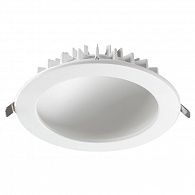 Встраиваемый светильник 18 см, 20W, 4000К, Novotech Gesso 358277, белый, вр 16 см
