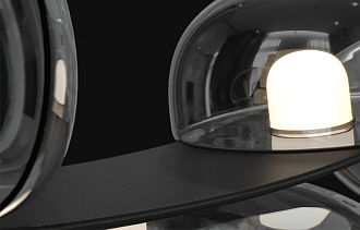 Светильник 35W, 304 см , 3000K Crystal Lux BOSQUE SP7 L3000 BLACK/TRANSPARENT Черный