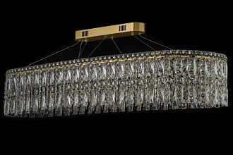 Люстра подвесная ** см, Led лента*LED*150W, 3000/6000K, Arti Lampadari Ovindoli Nickel Ovindoli L 1.5.120x40.100 G, Золото