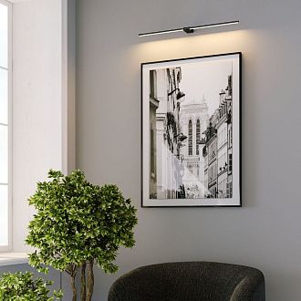 Светильник настенный светодиодный 60 см, 12W, 3000K, Elektrostandard Luar 40125/LED, черный жемчуг 