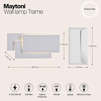 Бра Maytoni C804WL-L12W, белый