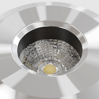 Встраиваемый светильник 4,2*7,2 см, LED*1W, 3000 К, Flash O044DL-L1S3K2 Maytoni Outdoor, Серебро
