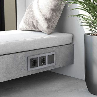 Рамка на 3 поста Werkel W0033106 Senso, серебряный, стекло soft-touch