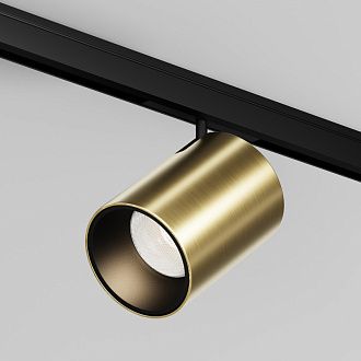 Трековый светильник 4,5*5,8 см, LED 9W 3000K Maytoni Technical Accessories for tracks Levity Focus Led TR187-1-9W3K-M-BBS черный и Латунь