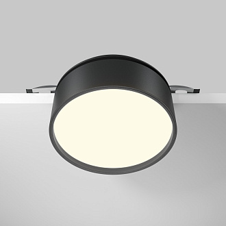 Встраиваемый светильник 12*12*6,6 см, LED, 18W, 3000К, Maytoni Technical ONDA DL024-18W3K-B черный