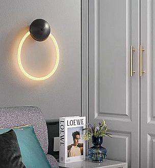 Бра *40-40 см, 1*LED*24W, 3000K, Lightera Tura LE103W-43BA STEEL, Черный