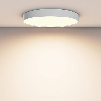 Накладной светильник 60*60*6 см, LED, 90W, 3000К, Maytoni Technical Zon C032CL-90W3K-RD-W белый
