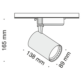 Трековый светильник Maytoni LED Track TR003-1-17W3K-B, черный, LED, 17W, 3000K, 1200Lm