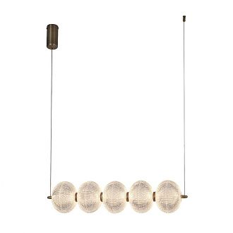 Подвес 68*15*180 см, 5*LED*25W, 3000 - 6500K Gerhort G52103/5L AB WCL, Античная бронза