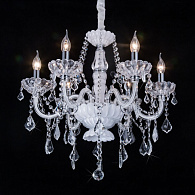 Люстра Citilux CL353161 Финка, диаметр 62 см, хром, белое стекло