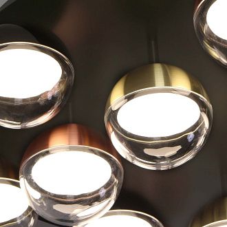 Потолочная люстра 65*20,5 см, 12*LED, 65W, 4000K, Favourite Luna 4371-12C, черный глянцевый