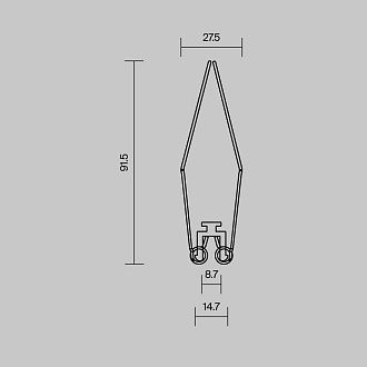 Комплект креплений (для профиля ALM-8832-S-2M) 4 шт. 642006 Maytoni Led Strip Встраиваемый с накладным фланцем профиль Серебро