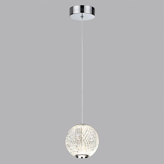 Подвес 11*11*263,5 см, 1 LED*5W, 4000 К, Odeon Light Crystal, хром 5007/5LA