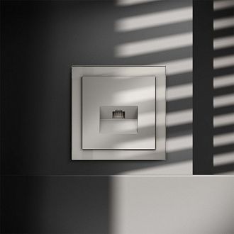 Розетка компьютерная встраиваемая Voltum S70 RJ45 кат.6, кашемир пластик Soft touch VLS060103