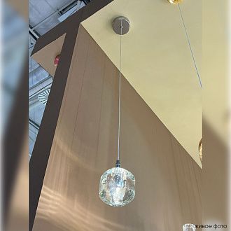 Светильник подвесной 95*11 см,  1*G9*8W хром Crystal Lux BOX SP1 CHROME/TRANSPARENT