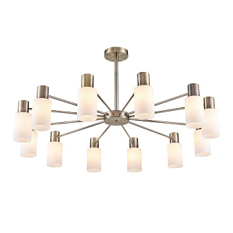 Люстра потолочная 95*49 см, 12*E14 Lumion MAVE 8100/12C бронза, белый